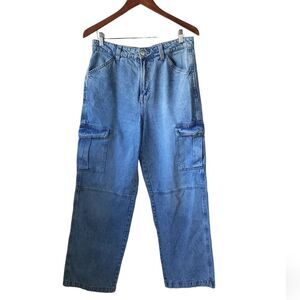 H&M Divided Cargo Carpenter Straight Leg Relaxed Jeans 8